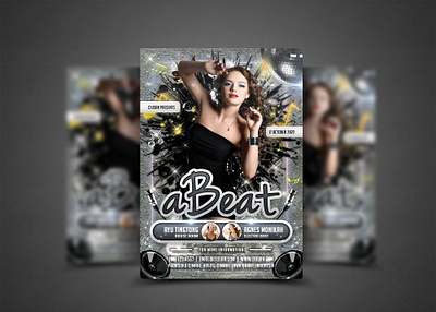 aBeat Flyer Template abstract advertise background banner beat boy brochure card celebrate celebration club concert cover creative dance design disco discotheque dj
