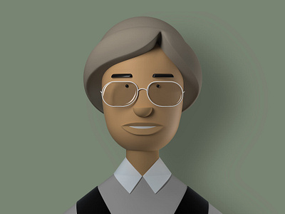 Rosa Parks 3d character 3d illustration character illustrator parks portrait rosa rosa parks woman