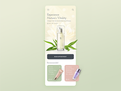 Beauty App app app design beauty beauty app concept daily ui facial natural organic salon ui ux