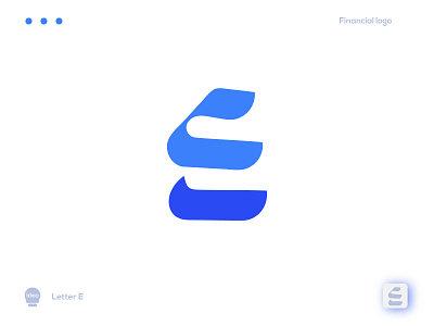E lettering logo desgn modern saas tech unused