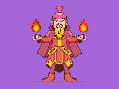 Freed - character design boy cartoon cartoon character characters design elf fire illustration illustrator magic wizzard