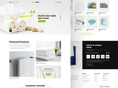 Spa Towel Website animation app app design branding design ecommerce home page home home pagedesign homepagedesign icon illustration landing page typography ui uiux uiuxdesign vector