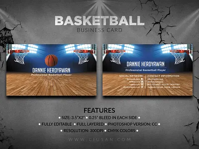Basketball Business Card abstract advertising art background ball banner basket basketball boxing business card champion championship club collection color company competition concept