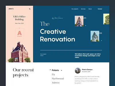 Arch03 Website building interface modern renovation service startup ui ux web website
