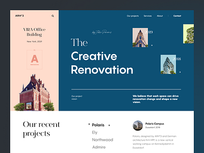 Arch03 Website building interface modern renovation service startup ui ux web website