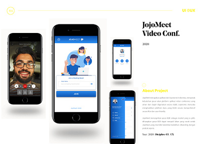 JojoMeet Video Conference Apps app illustration ui user interface ux video conference