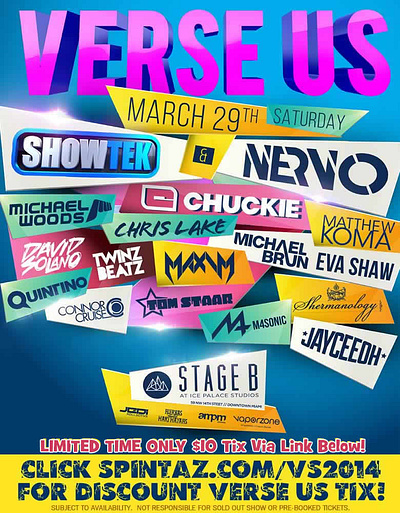 Verse Us Music Promotion Winter Music Conference Miami banners branding design illustration online promotions stellar interactive typography website