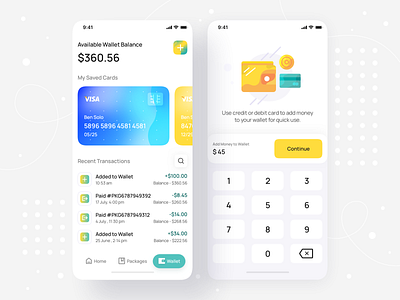 Package Delivery Wallet App UI - iOS Mobile App • Senz app card credit card finance fintech interface ios mobile mobile app mobile app design mobile application mobile design mobile ui payment transaction transaction history ui wallet wallet app wallet app ui