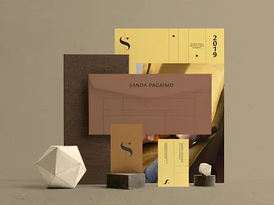 Sanda Pagaimo branding business card clean graphic design identity logo logo design logotype minimalistic stationery