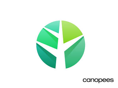 Canopees Logo Design Exploration 01 amazon sales customer brand identity branding gradient shade highlight 3d jungle forest rain tropical logo mark symbol icon minimal tech agency marketing negative space progress help scale high tree branch grow growth volume effect depth green