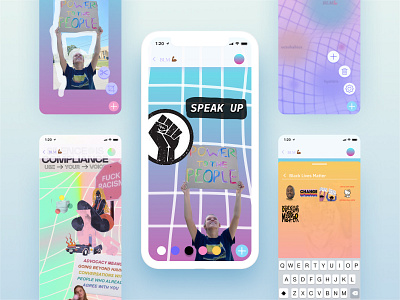 Scrap Web App app blacklivesmatter bubbles business colourful colours design friends gradients illustration ios menu options productdesign settings stickers ui ux wall art webdesign