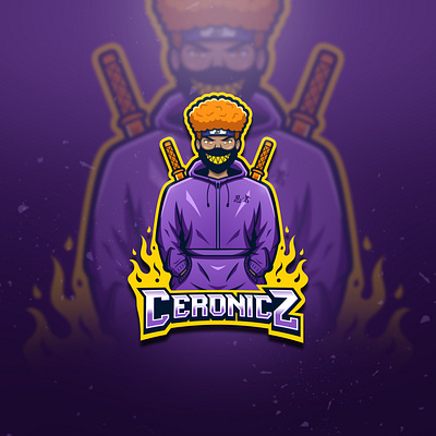 CERONICZ LOGO PREVIEW branding esport esportlogo gamer logo gaming gaming logo illustration illustrator inspiration logo logo design mascot logo naruto ninja logo ninja mascot logo purple logo stream vector vector illustration visual design