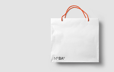 NoBA® bag brand brand design branding clean identity logo logotype modern notary paper bag white