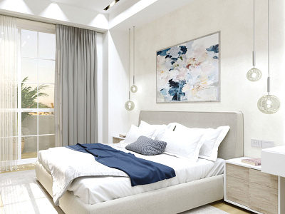 Bedroom 3d visualization accommodation apartment bedroom design interior render
