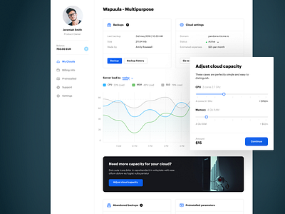 Cloud Management App adjustment app application design ui ux