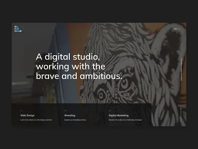 Agency Homepage - Fly Full Circle agency website branding design studio website website design
