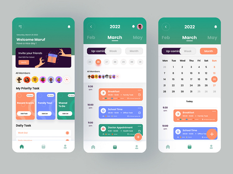 Famy - Family Event App by Maruf Ahmed on Dribbble