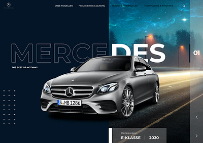 Re-design Mercedes-Benz 2020 car cars design desktop dribble dribble shot homepage mercedes benz model sketch ui uiux webdesign website