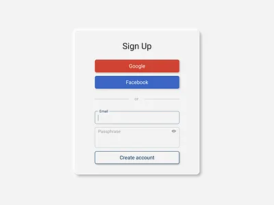 Sign up neumorphism sign up ui ux web