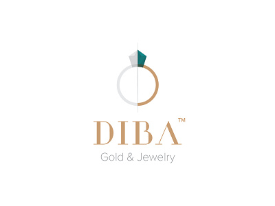 Diba Gold & Jewelry Logo Design brand brand identity branding design gold graphic design jewelry logo ring visual identity