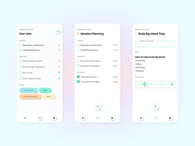 List/Todo Organizer design task todo ui ux