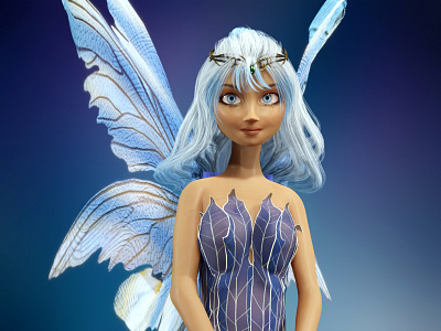 Molly the Fairy 2 3d 3dart 3dcharacter 3ddesign 3dillustration 3dmodeling art branding character cinema4d design icon illustration logo nft nftart redshiftrender ui uiconcept web