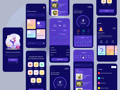 Fitness App Mobile Application Design app app design application challenge design dotpixel agency exercise fitness app fitness center fitness club illustration mobile application mvp pureweb rating receipt reward sports design ui uiux