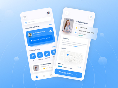 Medical service - Mobile App app branding design doctorapp graphic design hospitalapp illustration medical medicalapp mobileapp