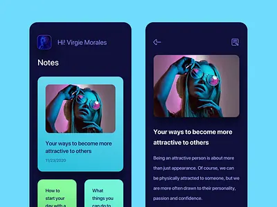 Dark Mode Simple Note app app concept ios app design ios application note notes app sketch sticky note ui ui ux design ui desgin