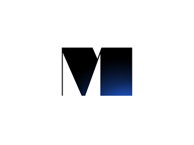 M for Movie ai black blue cinema kino logo logotype movie ps simple