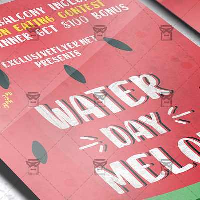 Watermelon Day - Flyer PSD Template watermelon national day watermelon national day