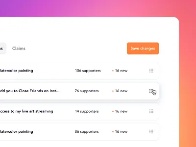 Rearrange your extras 🎁 buymeacoffee customise design drag and drop sketch ui ux