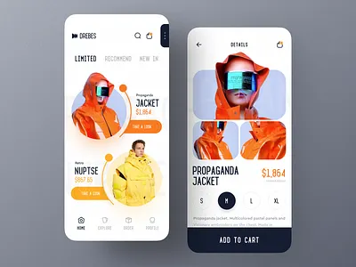 E-Commerce App app app design clothing app e commerce ecommerce ecommerce app fashion app minimal mobile app mobile app design mobile design mobile ui online shop online store orix sajon shopping shopping app store ui designer