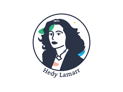 Hedy Lamarr 2d actress art design face graphic design hedy lamarr iconic iconic women illustration inventor women