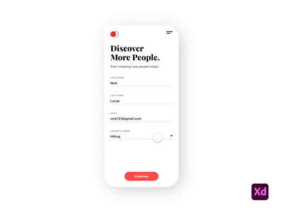 Sign Up Form product design typography ui ux visual design