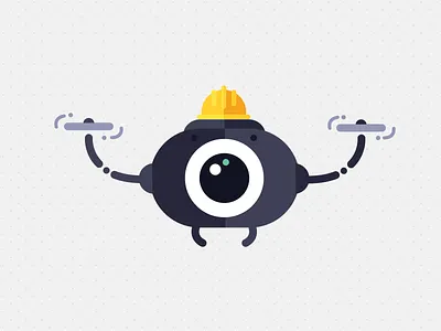 drone design cute drone illustration robot vector