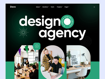 Creative Header Exploration agency clean creative design figma template ui ux website