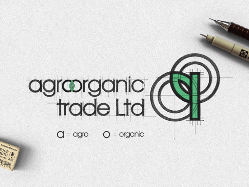 Agro Organic Trade GIF agroorganictrade brainyworksgraphics brand design drawinglogo gif gif animation graphicdesign handdrawn inspiration logo logodesign typography