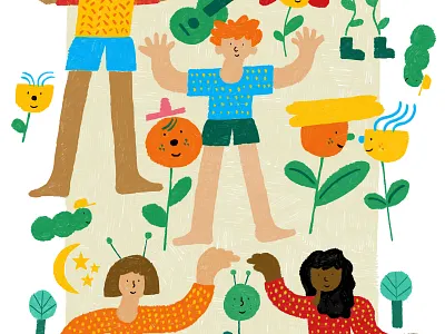 Garden Friends animals character design childrens art design drawing illustration nature