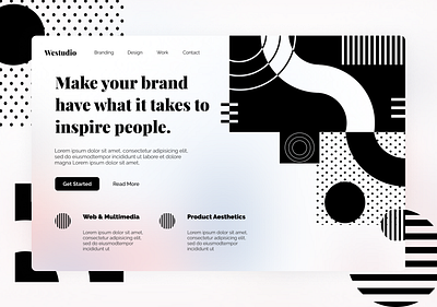 Exploration | Blurred Gradients blur blurred branding clean desktop geometric gradient illustration landing page minimalist ui web