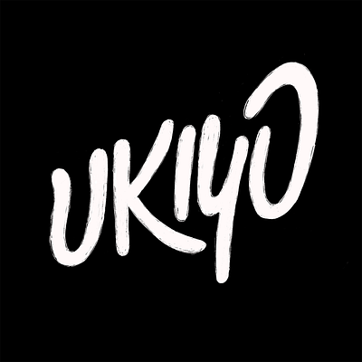 Ukiyo · Lettering black and white buddhism design hand lettering japanese lettering type typography zen