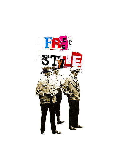 'Free Style 1' art artist artmajeur colagem collage collage art collageart collageonpaper contemporaryart flyer handmade kunst minimal music photography poster retro type typography vintage