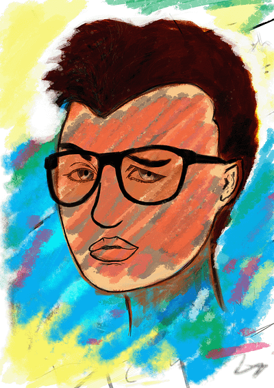 Self-portrait. Ideas in colors. colorful digital art digital arts digital painting drawing self portrait