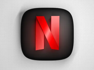 Netflix 3D icon 3d blender cinema design icon icon design icons movies netflix thebigbangicons tv