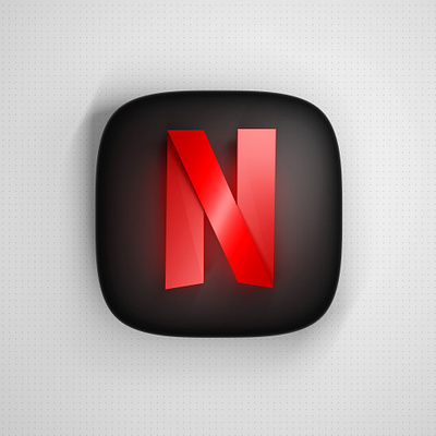 Netflix 3D icon 3d blender cinema design icon icon design icons movies netflix thebigbangicons tv