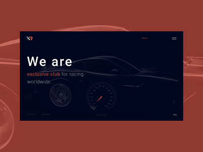 Rentarace action adaptive design blue booking car booking luxury cars minimal promo red speed speedometer sport cars ui ui design uidesign uiux web web design webdesign website design