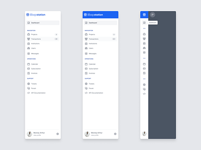 Sidebar & mini-sidebar with brand header 🚀 design sidebar navigation tailwind tailwindcss ui