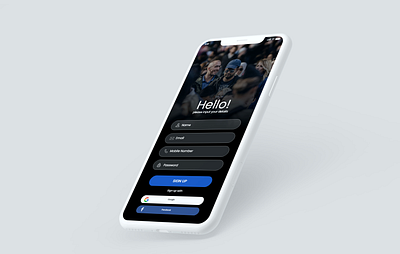 Sign up form adobexd