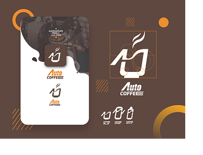 Auto coffee logo design app branding coffee coffeeshop design flatdesign illustration logo logodesign logotype typography ui ux web