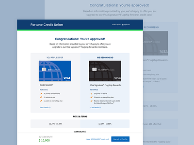Credit Card Upsell credit card credit cards ui upsell ux web